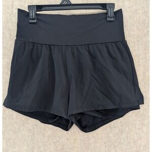 Halara Black High Waisted 2-in-1 Running Shorts with Liner Large
